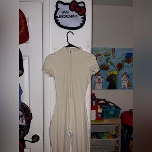 bodycon beige jumpsuit